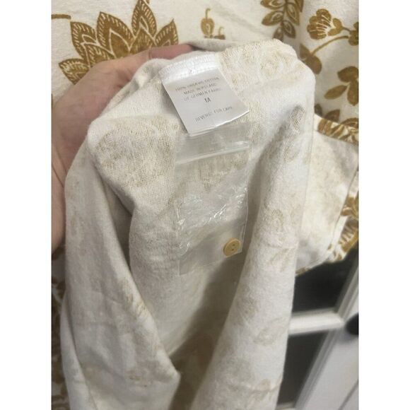 Garnet Hill Organic Cotton Cozy Floral Button-Front Flannel Nightgown - Size M - Picture 9 of 9